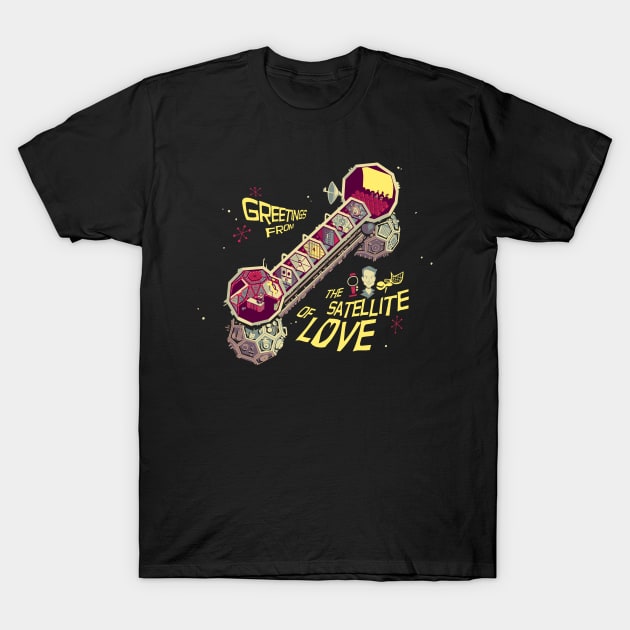 The Satellite of Love T-Shirt by glenbrogan